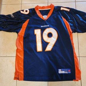 Denver Broncos Reebok Eddie Royal sz 52 jersey Blue orange